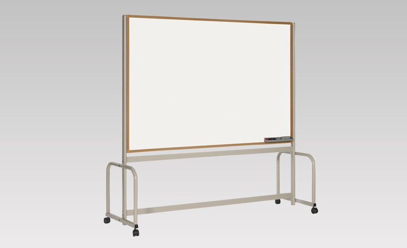 R脚付き 木調枠白板（ホワイトボード）/黒板 | 株式会社青井黒板製作所